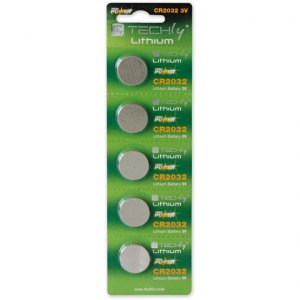 Bateria Litowa CR2032 3V 5 szt. Guzikowa Techly